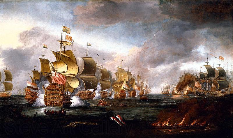 Adriaen Van Diest The Battle of Lowestoft Norge oil painting art